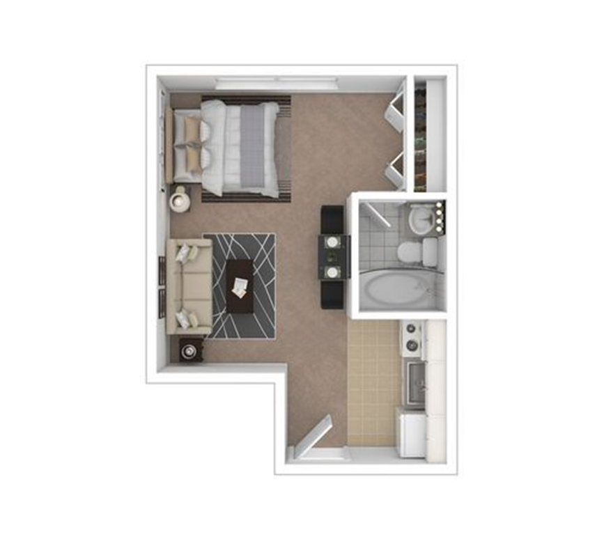 Studio A floor plan